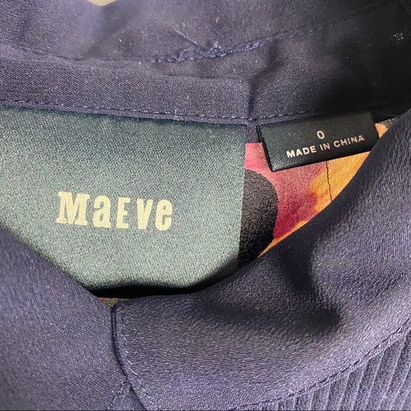 MAEVE Anthropologie Floral Print Long Sleeve Top - Picture 4 of 5